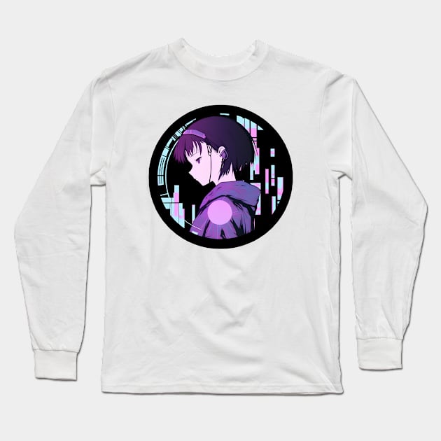 Enter the Digital Realm: Cyberpunk Aesthetics, Mind-Bending Anime, and Futuristic Manga Art Long Sleeve T-Shirt by insaneLEDP